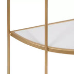 Étagère murale décorative à niveaux Freade 21" x 32" Blanc/Or - Kate & Laurel All Things Decor : Étagère flottante moderne en métal avec rangement ouvert