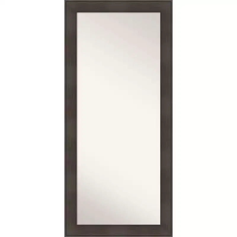 Amanti Art 30" x 66" William Framed Full Length Floor Leaner Mirror Espresso: Modern Rectangle, No Assembly, Wall Mount Option
