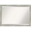 40" x 28" Dove Narrow Framed Wall Mirror Graywash - Amanti Art: Modern Beveled Glass, Polystyrene Frame