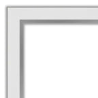 Amanti Art 19 po x 23 po Miroir mural encadré fin Eva Argent : Biseauté moderne, aucun assemblage requis