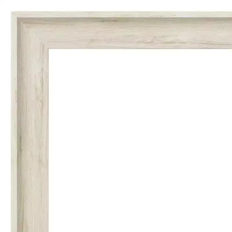 Miroir mural encadré Regal Birch crème 33" x 27" - Amanti Art : Moderne biseauté, aucun assemblage requis
