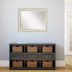 Miroir mural encadré Regal Birch crème 33" x 27" - Amanti Art : Moderne biseauté, aucun assemblage requis