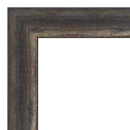 Miroir mural étroit encadré en écorce rustique 20 po x 24 po marron - Amanti Art : Biseauté, aucun assemblage requis