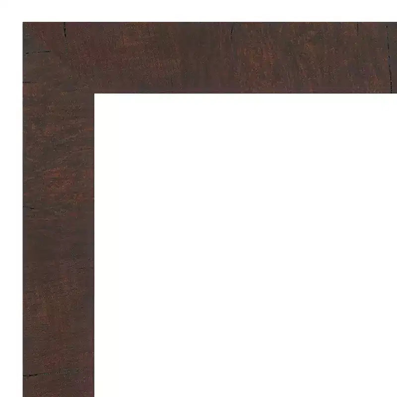 Miroir mural encadré Wildwood 25 po x 25 po marron - Amanti Art : carré moderne biseauté, cadre en polystyrène