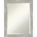 22" x 28" Dove Narrow Framed Wall Mirror Graywash - Amanti Art: Modern Beveled, No Assembly Required