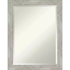 22" x 28" Dove Narrow Framed Wall Mirror Graywash - Amanti Art: Modern Beveled, No Assembly Required