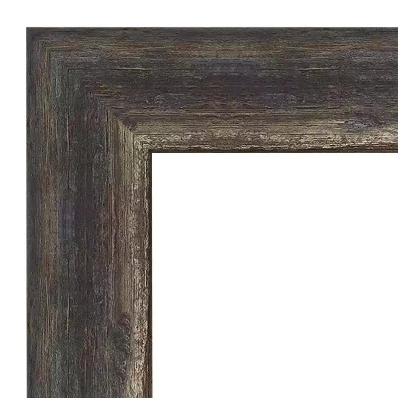 Miroir mural encadré rustique en écorce, marron 33" x 27" - Amanti Art