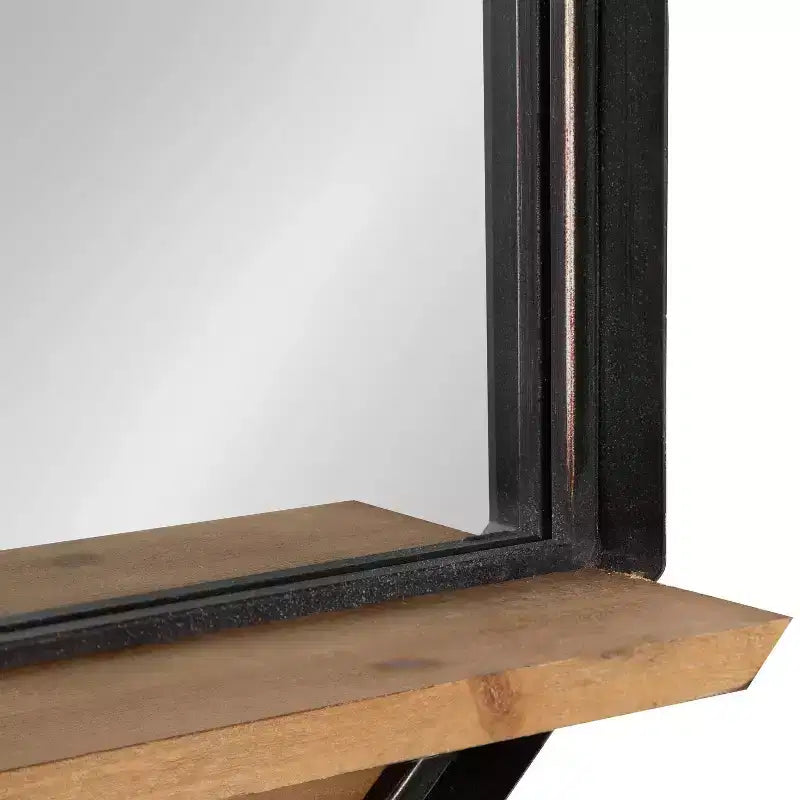 Miroir mural fonctionnel 24" x 24" coloris marron - Kate & Laurel All Things Decor : Forme octogonale moderne, cadre en métal