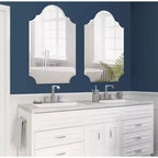 Miroir mural arqué Reign 24" x 36" argenté - Kate & Laurel All Things Decor : Style moderne, aucun assemblage, montage mural