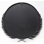 Miroir mural rond 21" Empress Grecian noir/blanc - Infinity Instruments : Style moderne, Cadre métallique, Aucun assemblage requis
