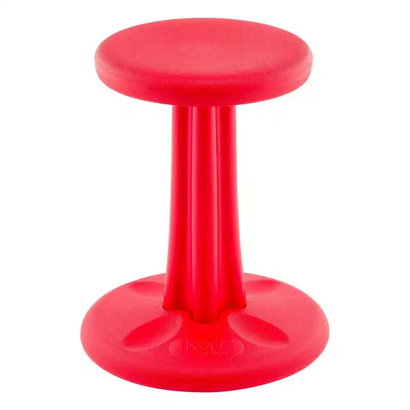 16" Junior Wobble Chair Red - Kore: Active Sitting Stool, Fixed Height, Kids, 275 lb Capacity, Plastic Frame