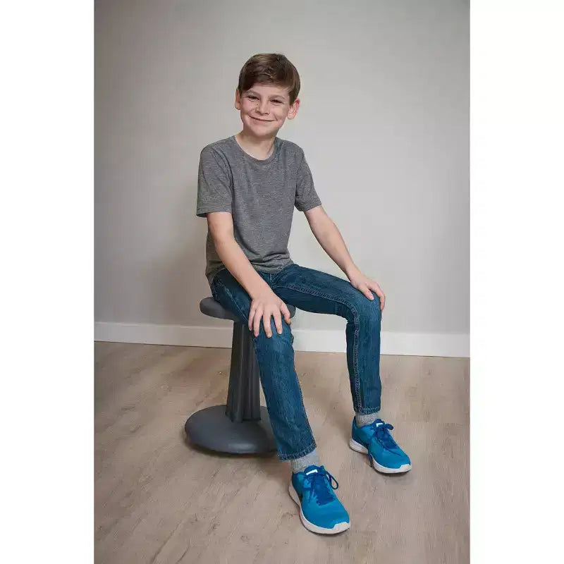 Chaise Oscillante Junior 16" Rouge - Kore : Tabouret Assis Actif, Hauteur Fixe, Enfants, Capacité 125 kg, Cadre en Plastique