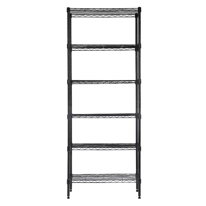 BestMassage 6-Tier Shelving Metal Shelves Unit Garage Shelving Adjustable Standing Shelf Multi-Functional Use for Home Office or Commercial