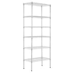 Meuble de rangement BestMassage à 6 niveaux, étagère métallique, étagère de garage, étagère autoportante réglable, utilisation multifonctionnelle pour la maison, le bureau ou le commerce