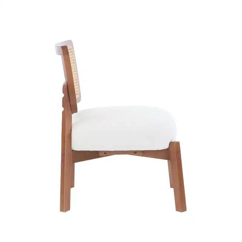 Christopher Knight Home Hailey Chaise d'appoint en bois avec cannage (Lot de 2), Beige/Noyer