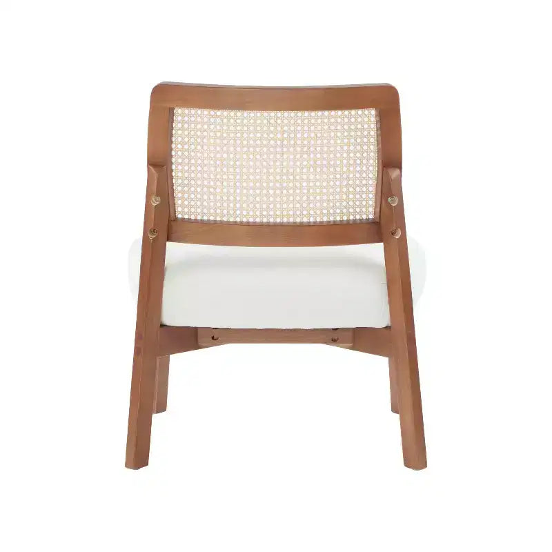 Christopher Knight Home Hailey Chaise d'appoint en bois avec cannage (Lot de 2), Beige/Noyer