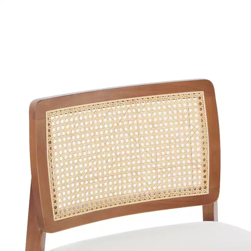 Christopher Knight Home Hailey Chaise d'appoint en bois avec cannage (Lot de 2), Beige/Noyer