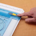 Table à dessin technique Acurit - Planche à dessin portable avec kit multi-outils, plastique incassable, mécanisme de verrouillage à bord droit, transparente