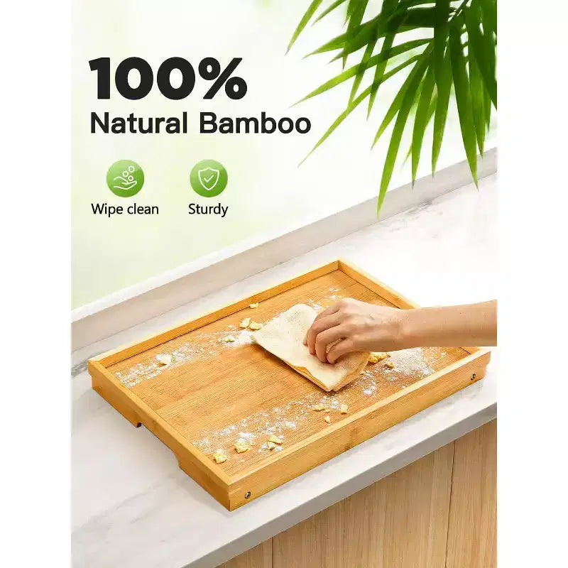 Table de lit en bambou avec pieds pliables, plateau de petit-déjeuner pour canapé, lit, manger, travailler, utilisée comme plateau de collation pour ordinateur portable par Pipishell
