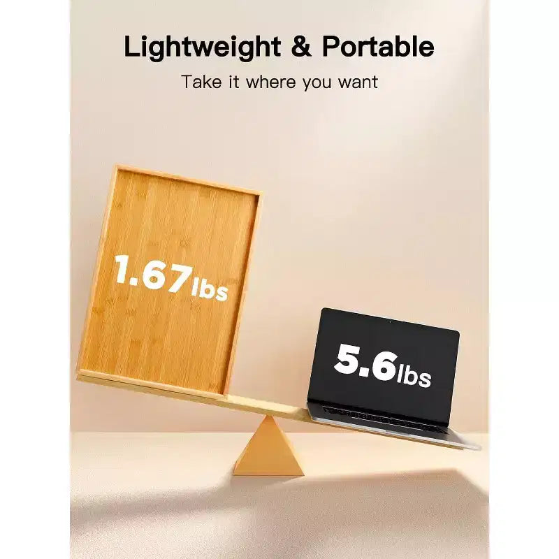Table de lit en bambou avec pieds pliables, plateau de petit-déjeuner pour canapé, lit, manger, travailler, utilisée comme plateau de collation pour ordinateur portable par Pipishell