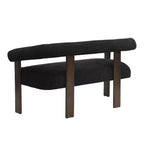 Christopher Knight Home Webb Causeuse rembourrée en bouclette de 53 po en bois d'hévéa au design moderne