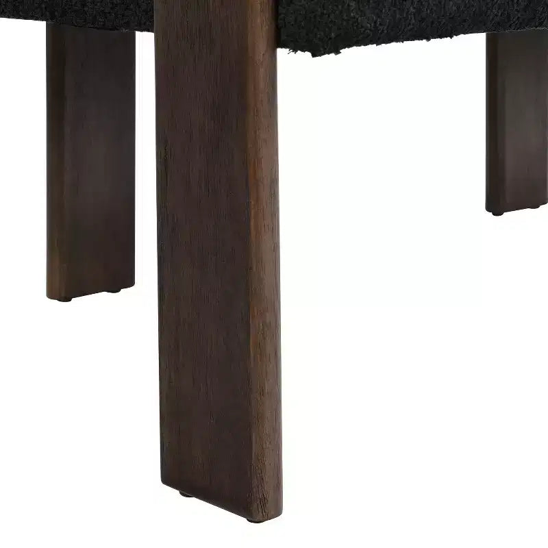 Christopher Knight Home Webb Causeuse rembourrée en bouclette de 53 po en bois d'hévéa au design moderne
