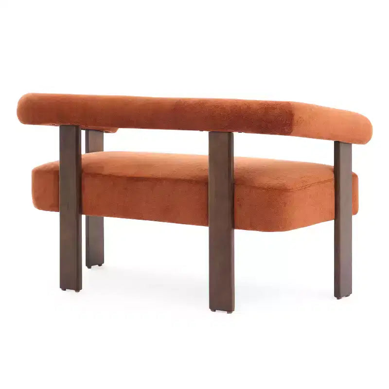 Christopher Knight Home Webb Causeuse rembourrée en bouclette de 53 po en bois d'hévéa au design moderne