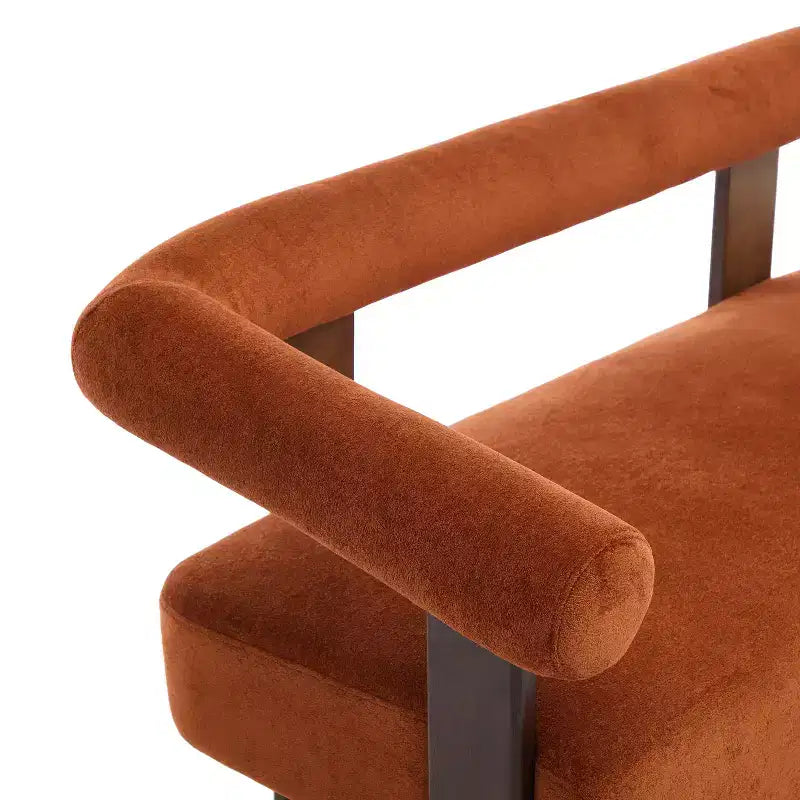 Christopher Knight Home Webb Causeuse rembourrée en bouclette de 53 po en bois d'hévéa au design moderne