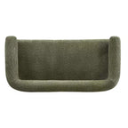 Christopher Knight Home Webb Causeuse rembourrée en bouclette de 53 po en bois d'hévéa au design moderne