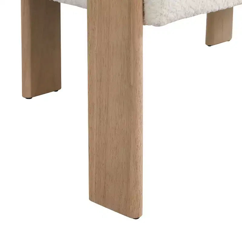 Christopher Knight Home Webb Causeuse rembourrée en bouclette de 53 po en bois d'hévéa au design moderne