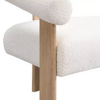 Christopher Knight Home Webb Causeuse rembourrée en bouclette de 53 po en bois d'hévéa au design moderne