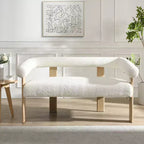 Christopher Knight Home Webb 53 Modern Rubberwood Boucle Upholstered Loveseat