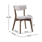 Ensemble de salle à manger Christopher Knight Home Walton 5 pièces en bois d'hévéa rembourré, style milieu de siècle