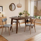 Ensemble de salle à manger Christopher Knight Home Walton 5 pièces en bois d'hévéa rembourré, style milieu de siècle