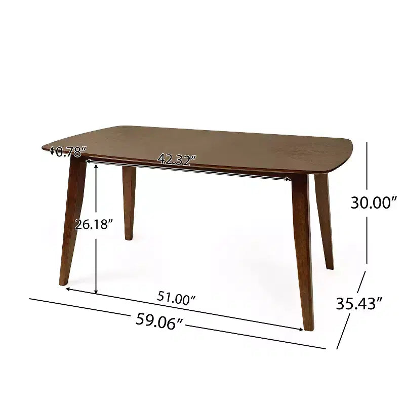 Ensemble de salle à manger Christopher Knight Home Walton 5 pièces en bois d'hévéa rembourré, style milieu de siècle