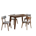 Christopher Knight Home Walton 5 Pieces Mid-Century Modern Rubberwood Upholstered Dining Set