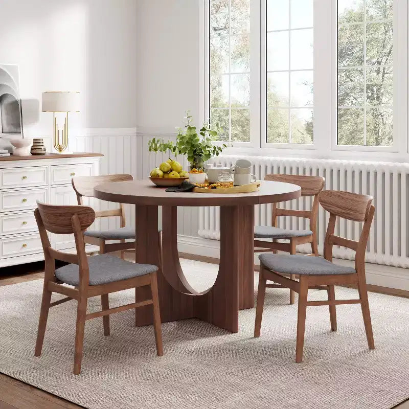 Christopher Knight Home Blair Ensemble de salle à manger 5 pièces en bois et rembourré