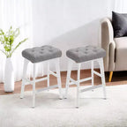 Tabourets De Bar Lot De 2 Tabourets De Bar Pour Comptoir De Cuisine Tabourets De Bar En Métal Lot De 2 Tabourets De Bar En Cuir PU Tabourets De Bar De Ferme Tabourets De Bar Rustiques