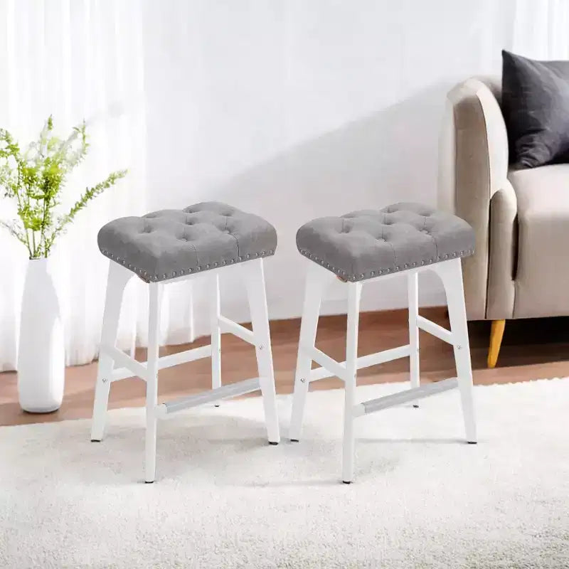 Tabourets De Bar Lot De 2 Tabourets De Bar Pour Comptoir De Cuisine Tabourets De Bar En Métal Lot De 2 Tabourets De Bar En Cuir PU Tabourets De Bar De Ferme Tabourets De Bar Rustiques