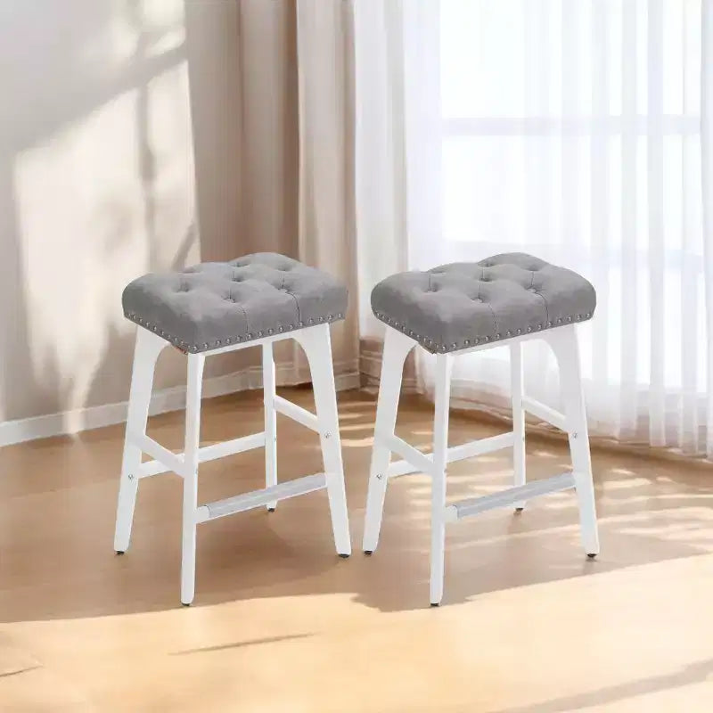 Tabourets De Bar Lot De 2 Tabourets De Bar Pour Comptoir De Cuisine Tabourets De Bar En Métal Lot De 2 Tabourets De Bar En Cuir PU Tabourets De Bar De Ferme Tabourets De Bar Rustiques