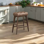 Tabourets De Bar Lot De 2 Tabourets De Bar Pour Comptoir De Cuisine Tabourets De Bar En Métal Lot De 2 Tabourets De Bar En Cuir PU Tabourets De Bar De Ferme Tabourets De Bar Rustiques