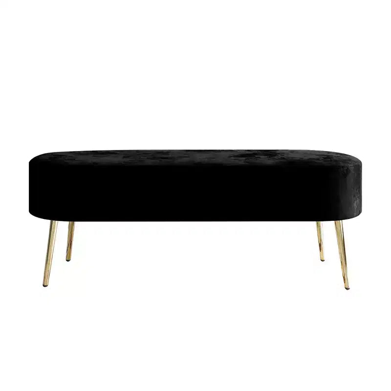 ChaletPosh Canapé en velours avec banc et table basse