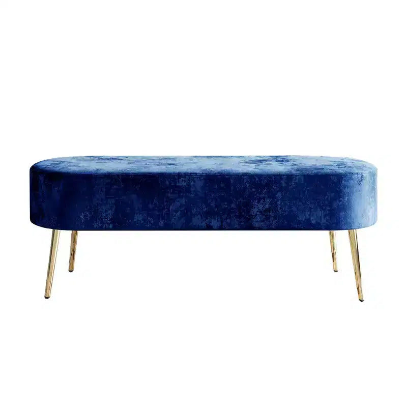 ChaletPosh Canapé en velours avec banc et table basse