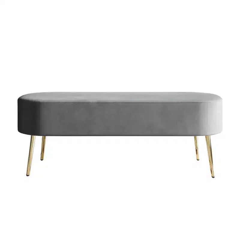 ChaletPosh Canapé en velours avec banc et table basse