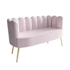 ChaletPosh Canapé en velours avec banc et table basse