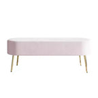 ChaletPosh Canapé en velours avec banc et table basse