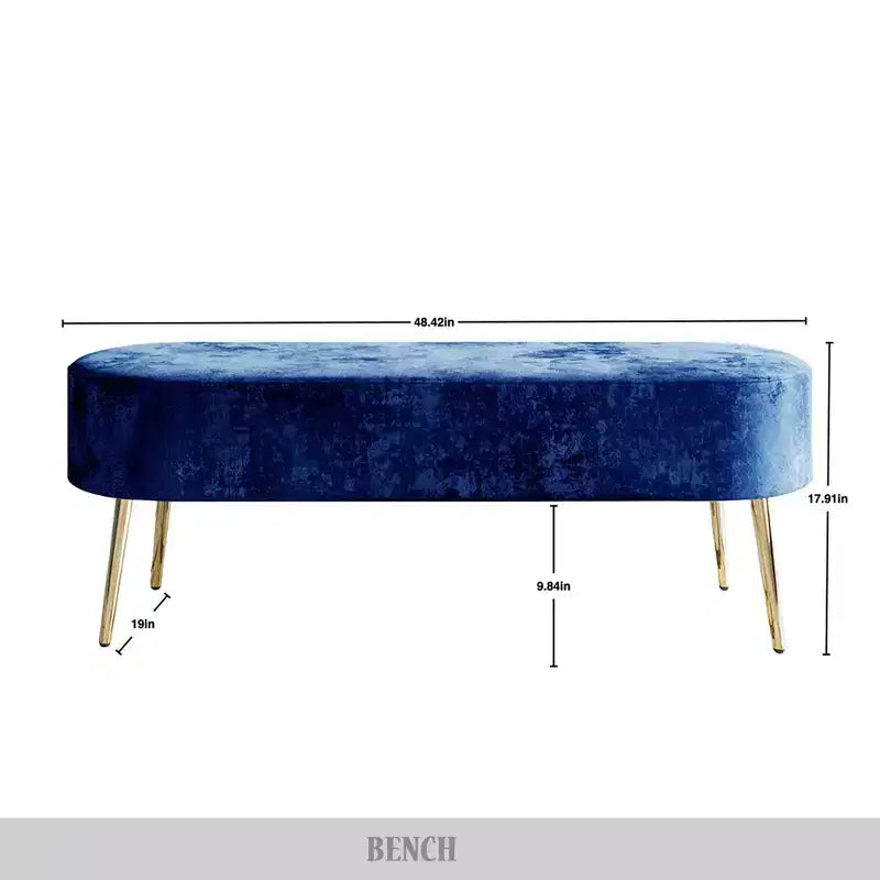 ChaletPosh Canapé en velours avec banc et table basse
