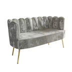ChaletPosh Canapé en velours avec banc et table basse