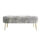 ChaletPosh Canapé en velours avec banc et table basse
