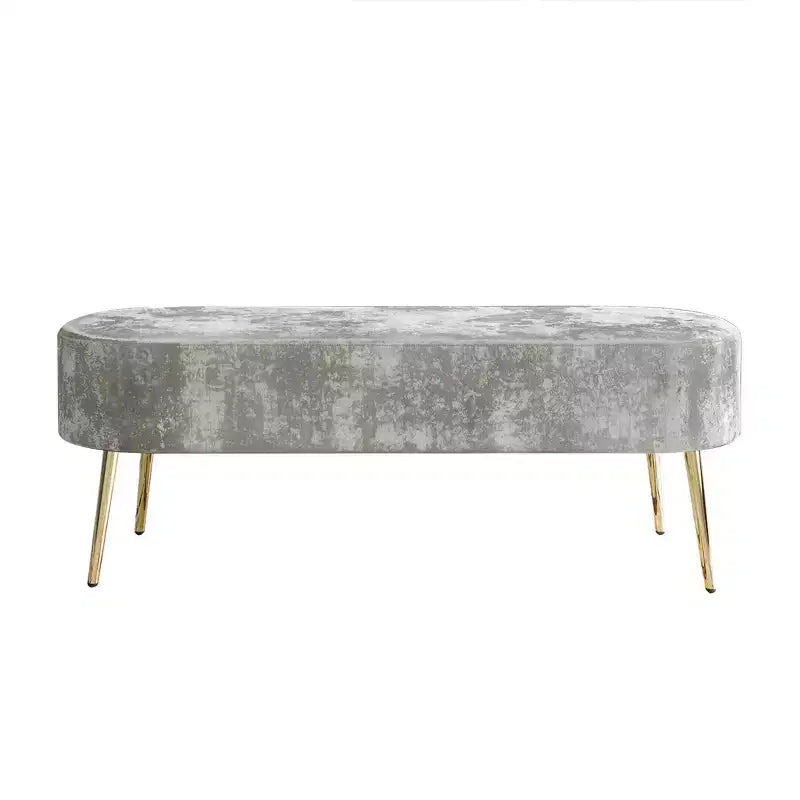 ChaletPosh Canapé en velours avec banc et table basse